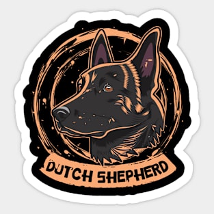 Dutch Shepherd Gold Shade Vibes Sticker